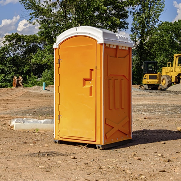 how often are the portable restrooms cleaned and serviced during a rental period in Six Mile Run